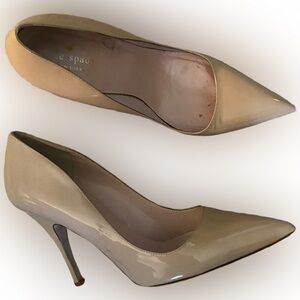 Kate Spade | Pointy toed Nude Patten Leather Heel